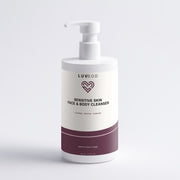 Sensitive Skin Face & Body Cleanser back label