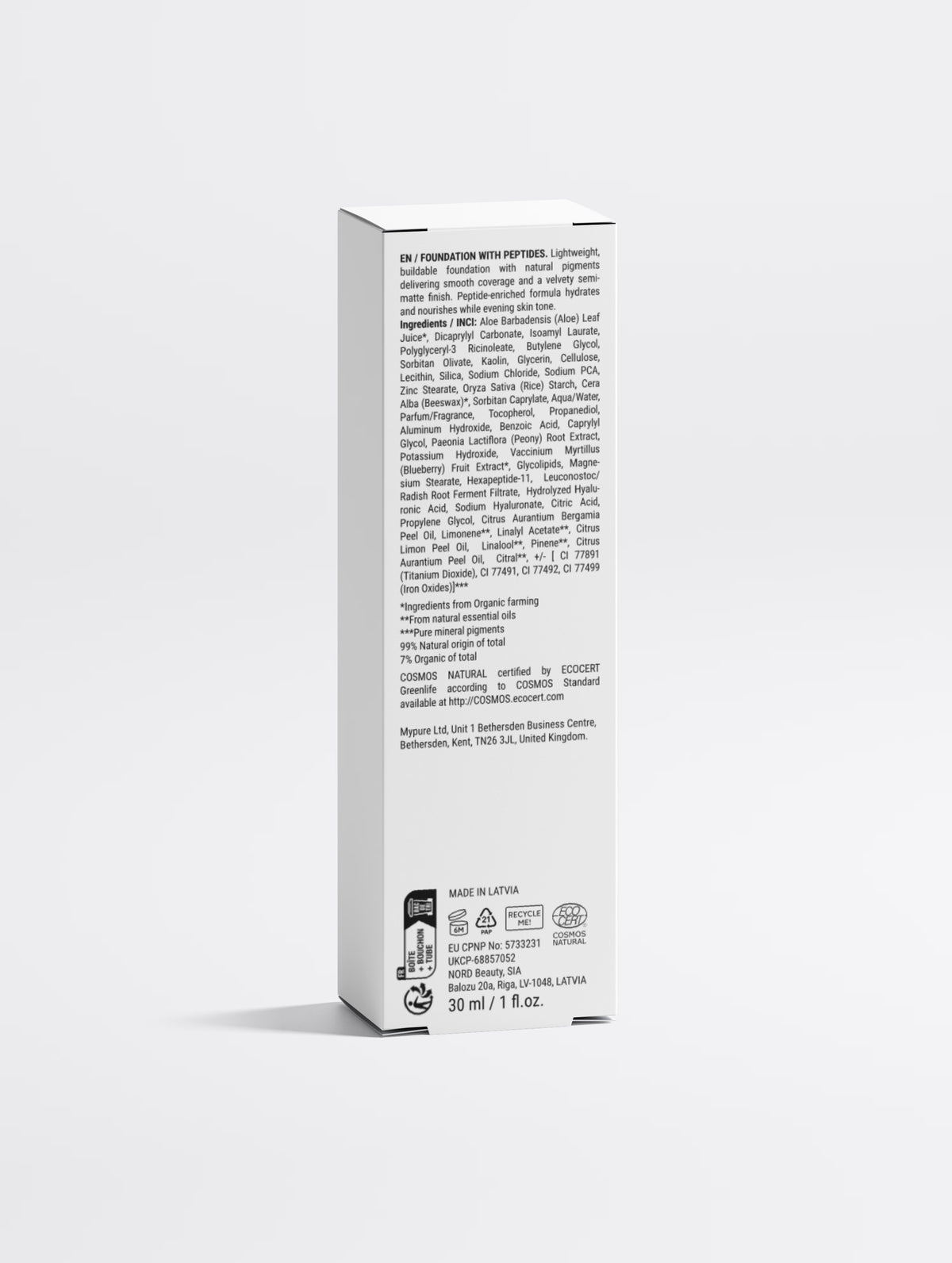 Foundation with Peptides, 05 Fair Neutral, additional packaging view
