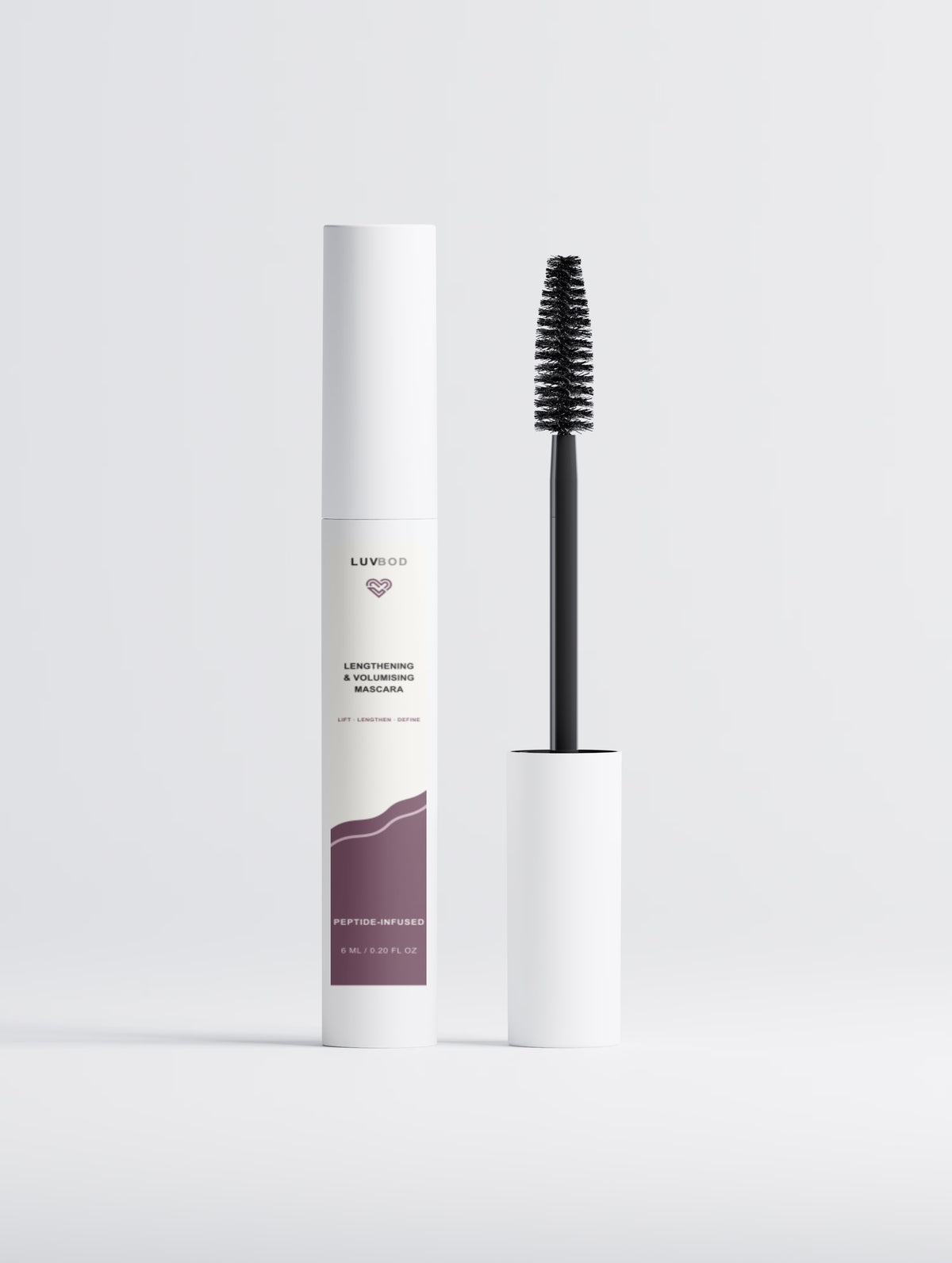 Lengthening & Volumising Mascara, front packaging view