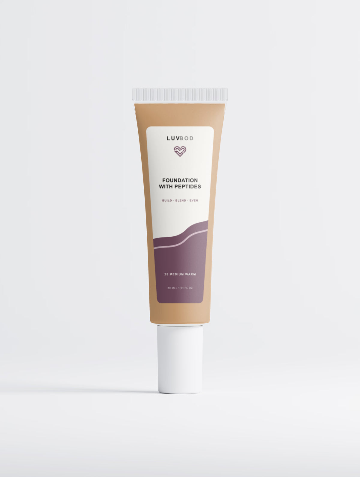 Foundation with Peptides, 25 Medium Warm, front packaging view
