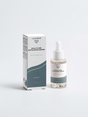 LUVBOD Scalp Care Exfoliating Serum in Horizon packaging with complete front carton logo