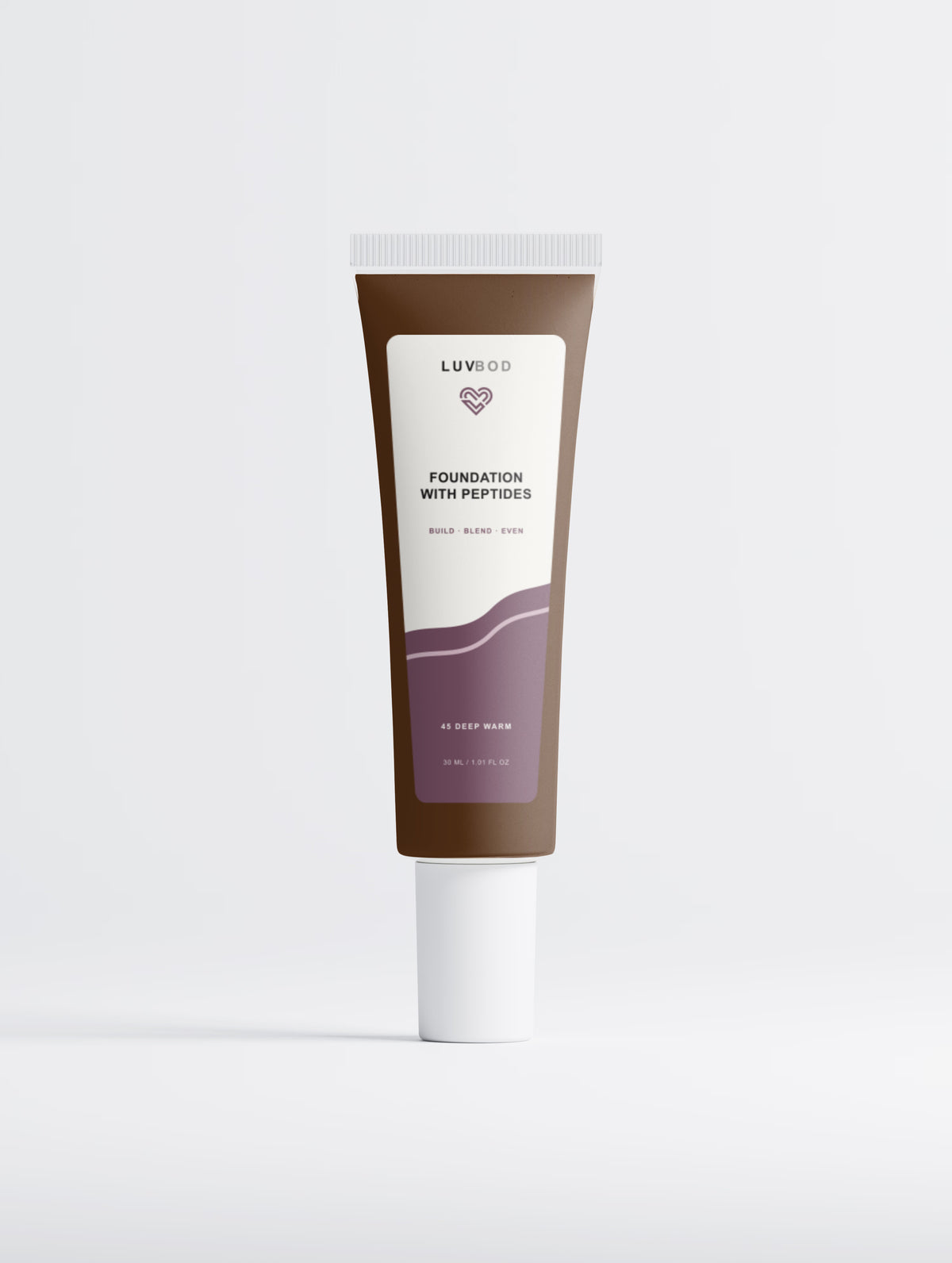 Foundation with Peptides, 45 Deep Warm, front packaging view